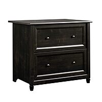 Sauder Edge Water 33inW x 23-7/16inD Lateral 2-Drawer File Cabinet, Estate Black