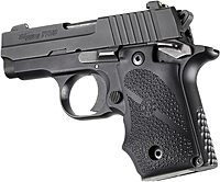 Hogue OverMolded Rubber Wraparound Grip with Finger Grooves for SIG SAUER P238