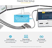 StarTech.com 3-Port USB-C Multi-Monitor Adapter, USB Type-C to 3x HDMI MST Hub, Triple 4K 60Hz HDMI Laptop Display Extender / Splitter, HDR, Extra-Long Built-In Cable, Windows (MST14CD123HD)