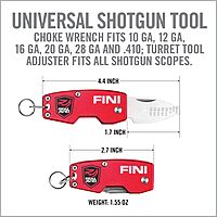 Real Avid FINI Shotgun Tool Choke Wrench with Shotgun Scope Adjuster and Shotgun Keychain