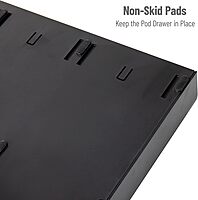 Mind Reader Single Serve Coffee Pod Drawer and Cup Condiment Set, 2 Pcs., 36 Pod Capacity, 5.35"L x 11.25"W x 11.15"H, Black