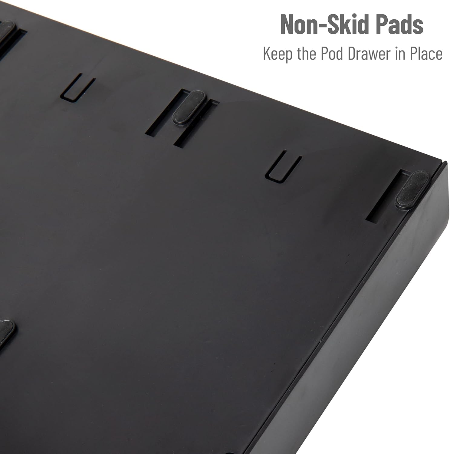 Mind Reader Single Serve Coffee Pod Drawer and Cup Condiment Set, 2 Pcs., 36 Pod Capacity, 5.35"L x 11.25"W x 11.15"H, Black