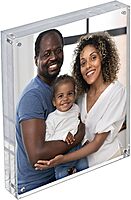 Azar Displays Acrylic Vertical/Horizontal Block Frame with Magnets