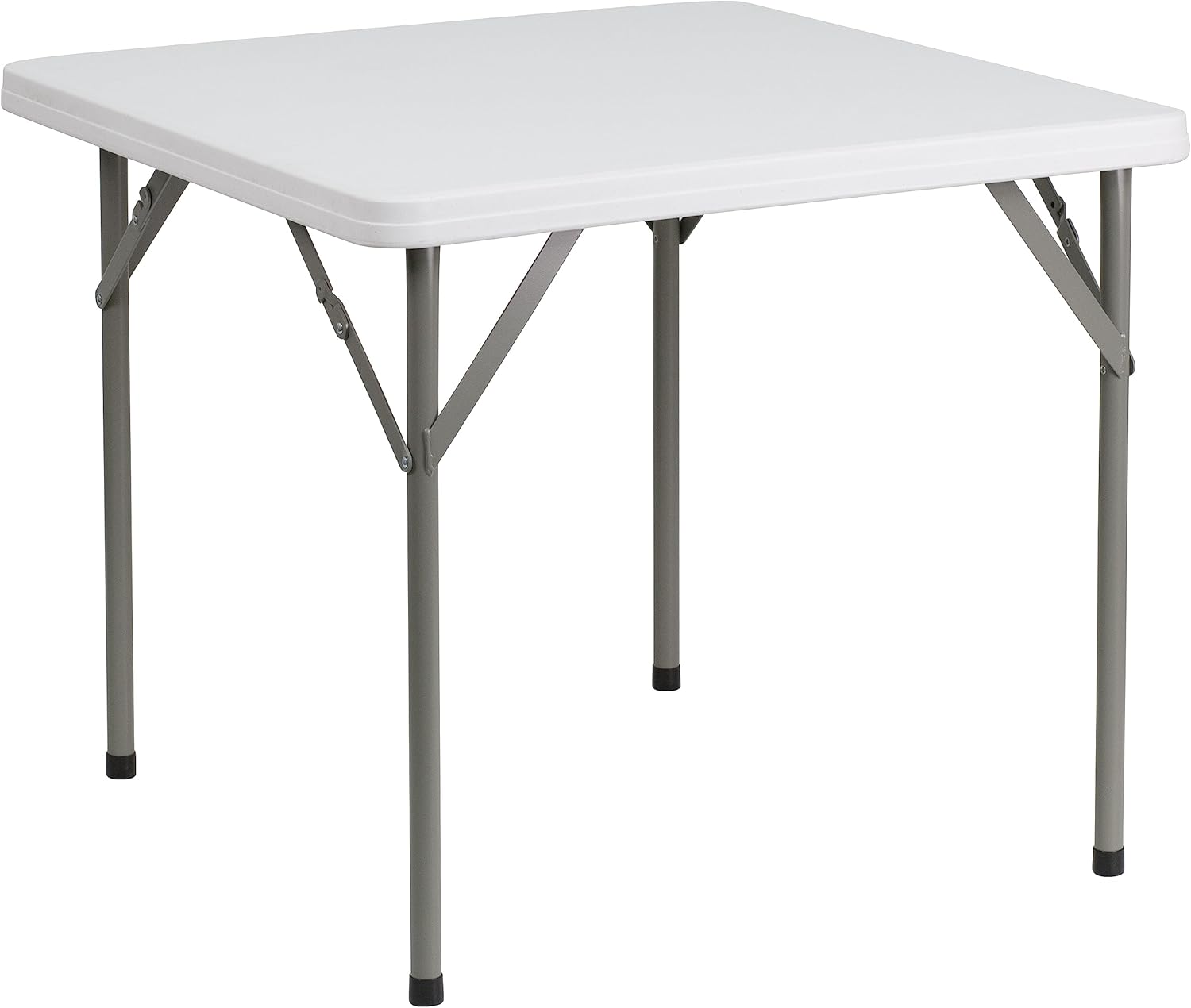 Flash Furniture Kathryn 5-Foot Granite White Plastic Folding Training Table & Elon 2.85-Foot Square Granite White Plastic