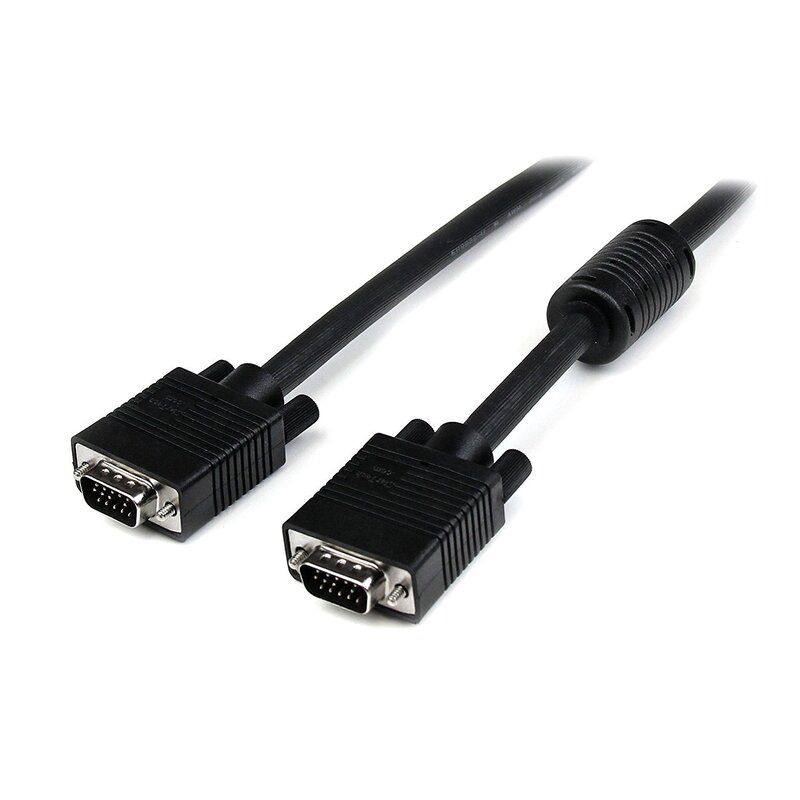 StarTech.com M/M HD15 High Resolution VGA Cable, 15ft, Black
