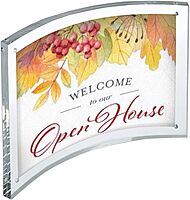 Azar Displays Curved Magnetic Acrylic Sign Holders, 5in x 7in, Clear, Pack Of 2 Holders