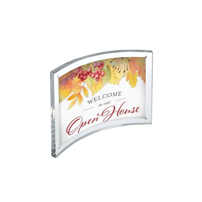 Azar Displays Curved Magnetic Acrylic Sign Holders, 5in x 7in, Clear, Pack Of 2 Holders