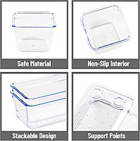 MIND READER Drawer Organizer Set, Multi-Piece Storage Trays for Kitchen, Bathroom, Office & More