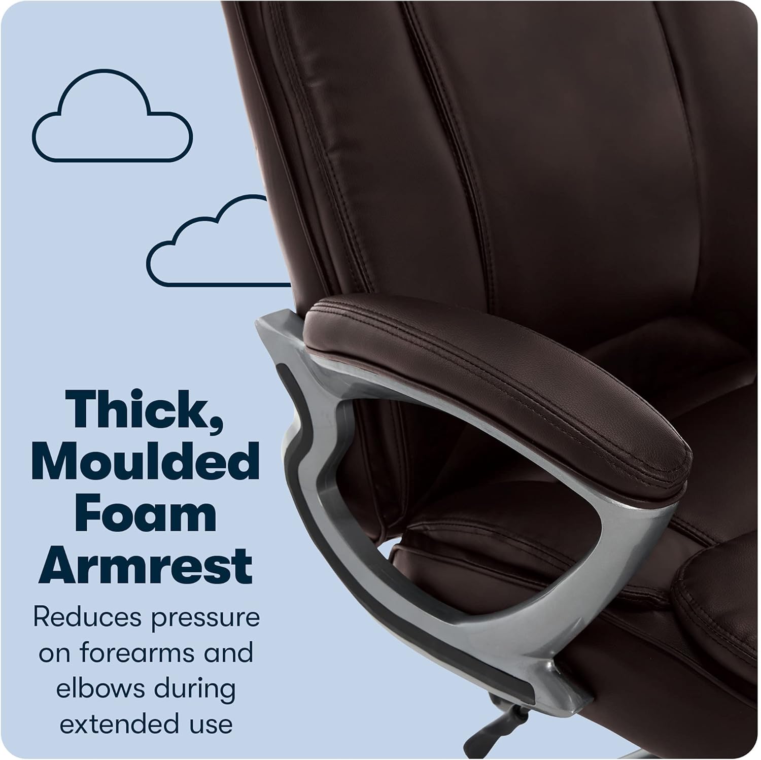 Serta Big and Tall High Back Executive Office Chair, Ergonomic Gaming Computer Chair with Layered Body Pillows