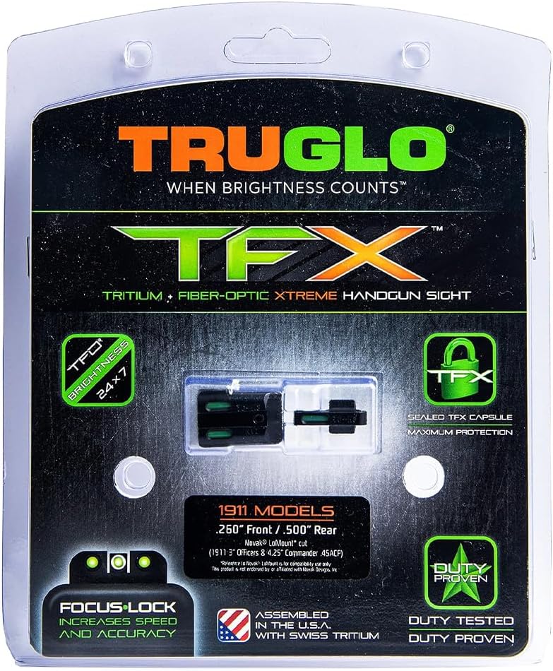 TRUGLO TFX Day/Night Handgun Sight (Tritium & Fiber-Optic)