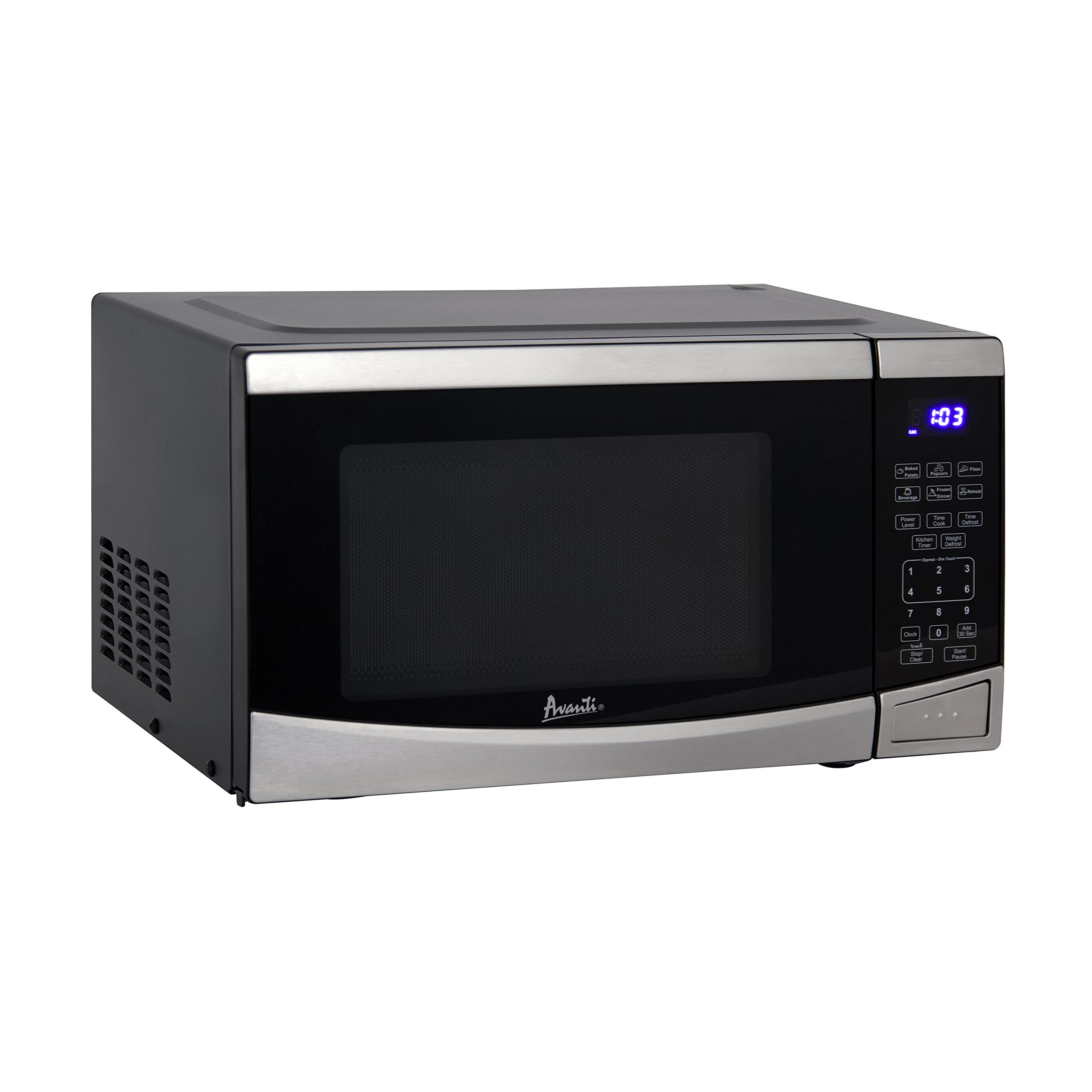 Avanti MT09V3S Microwave Oven 900-Watts Compact with 10 Power Levels and 6 Pre Cooking Settings, Speed Defrost