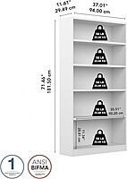 Bush Furniture Universal Bookcase - Storage and Display Bookshelf for Home or Office