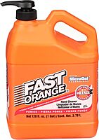 Fast Orange 25219 Pumice Lotion, Heavy Duty Hand Cleaner, Natural Citrus Scent, Waterless Cleaner For Mechanics, Strong Grease Fighter, 1 Gallon 128 Ounce (Pack of 1) Pumice