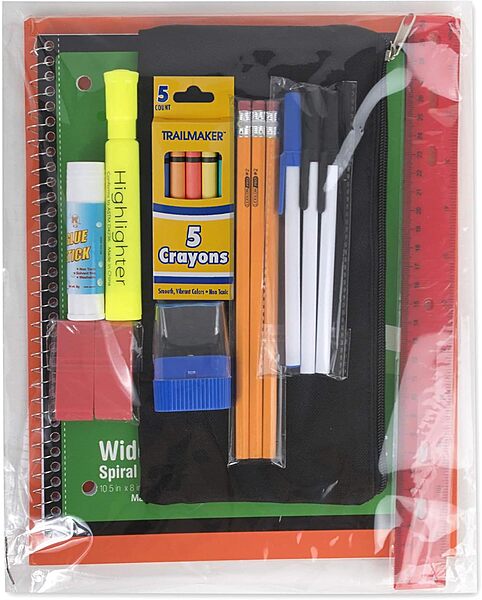20 Piece School Supplies Pack for K-12 Back to School Supplies Bundle for School Students, Boys and Girls