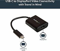 StarTech.com USB C to DisplayPort Adapter - 4K 60Hz/8K 30Hz, DP 1.4 HBR2 Dongle, Compact USB-C (DP Alt Mode) Monitor Video Converter, Works w/ TB3 - Type-C to DP Converter (CDP2DP), 0.6"x1.5"x7.1"