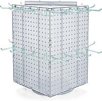 Azar Displays 4-Sided Revolving Pegboard Countertop Display 14 x 14 x 20