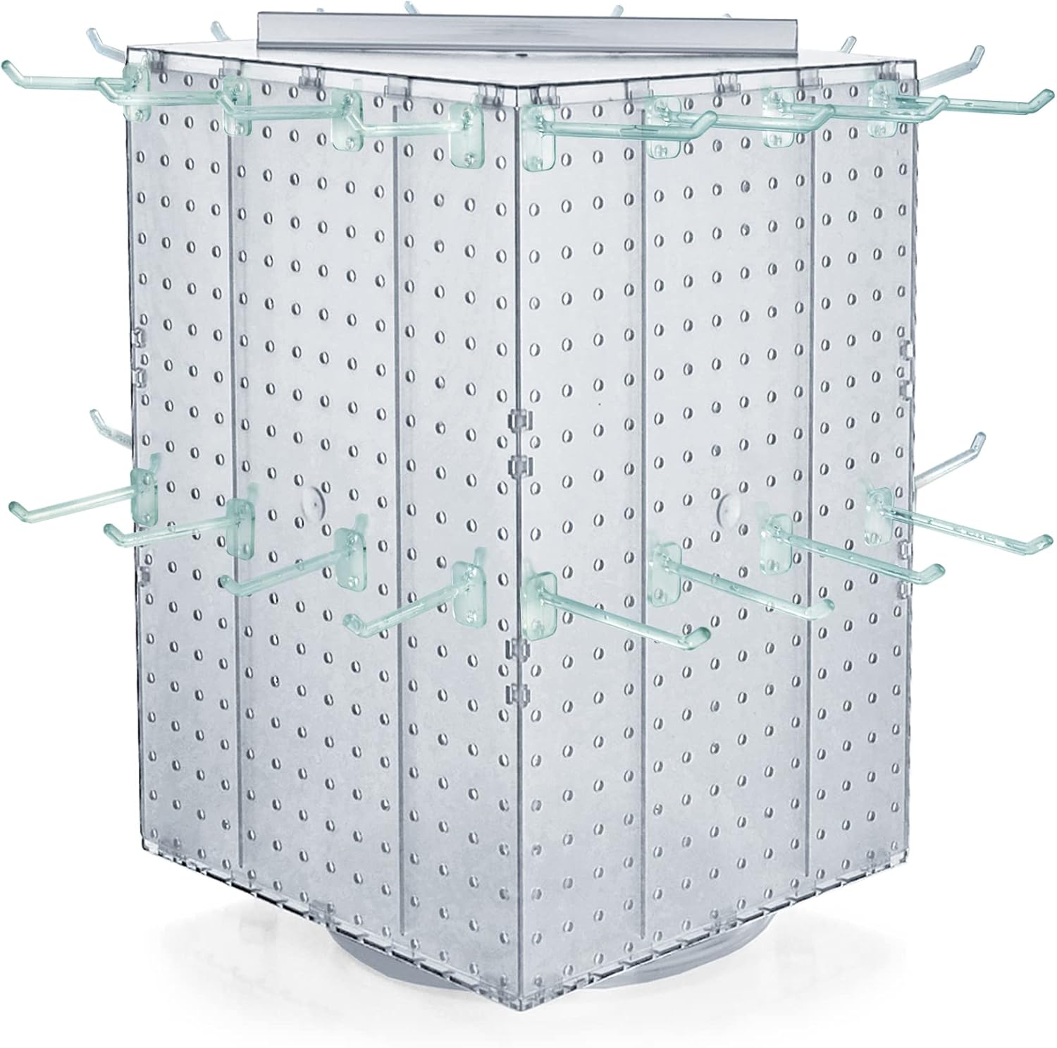 Azar Displays 4-Sided Revolving Pegboard Countertop Display 14 x 14 x 20