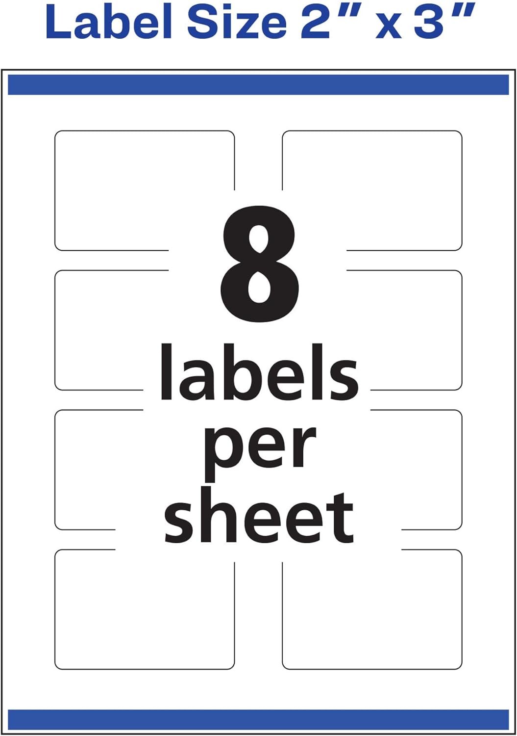AVERY Glossy Permanent Labels With Sure Feed 94237 Rectangle 2in x 3in White