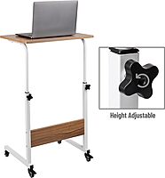 Mind Reader Standing Desk, Adjustable Height, Laptop Workstation, 33"H x 15.75"W x 21.75"L, MDF, Brown