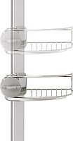 simplehuman 9' Tension Pole Shower Caddy, Stainless Steel and Anodized Aluminum 9 ft