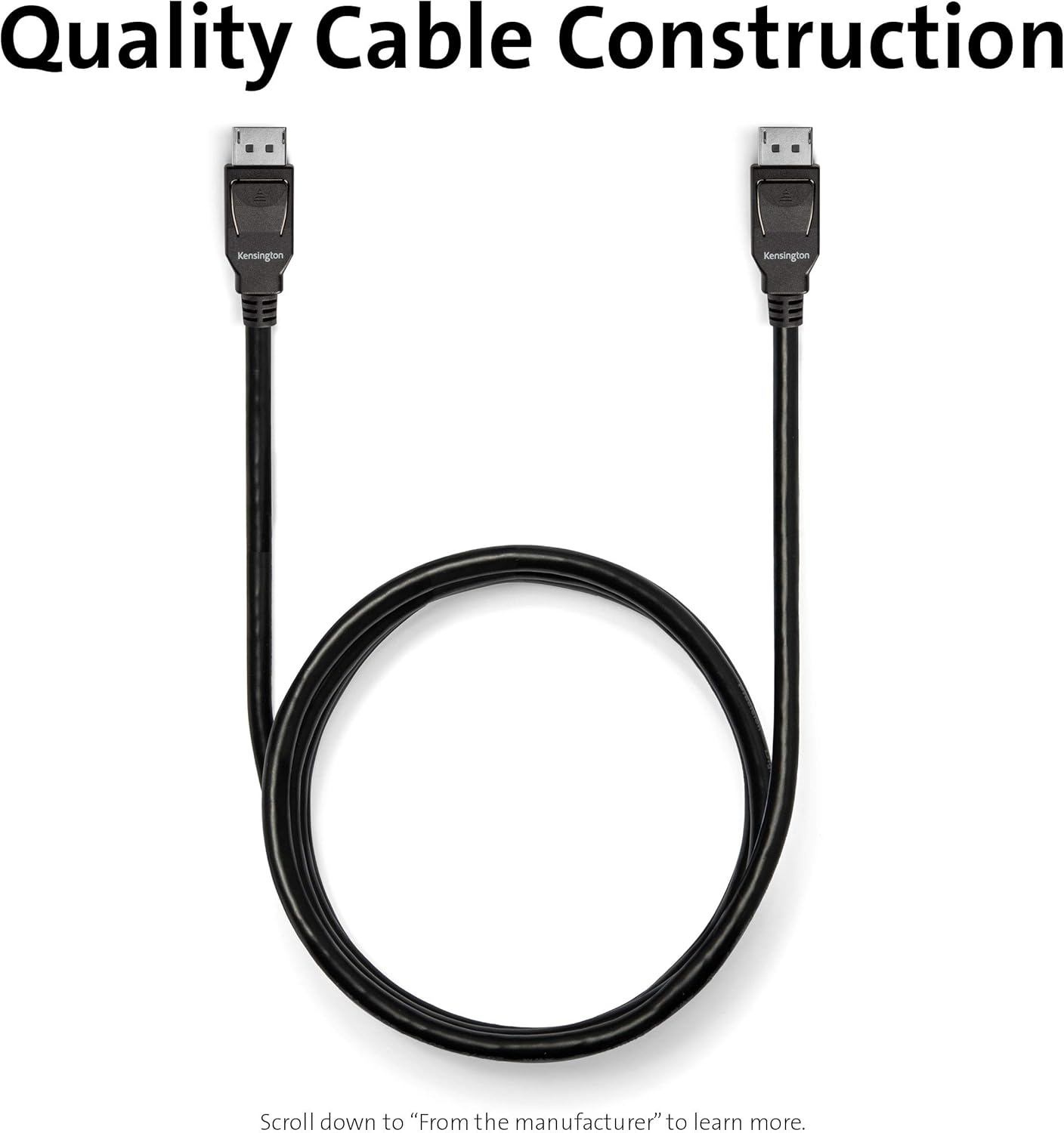 Kensington DisplayPort 1.4 to DisplayPort 1.4 Cable, 6ft (K33021WW)