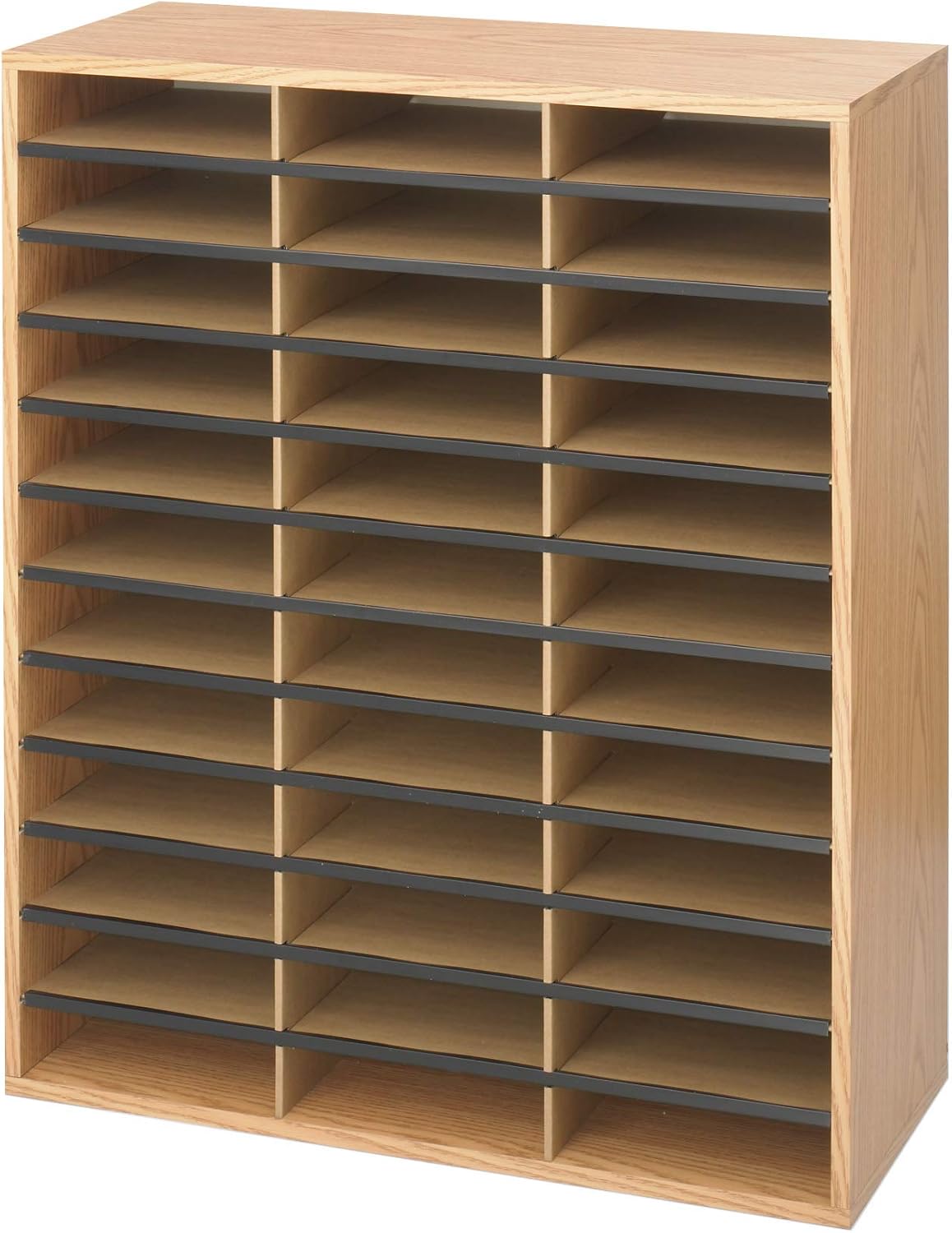 SAFCO Wood Corrugated Literature Organizer, Letter-Size