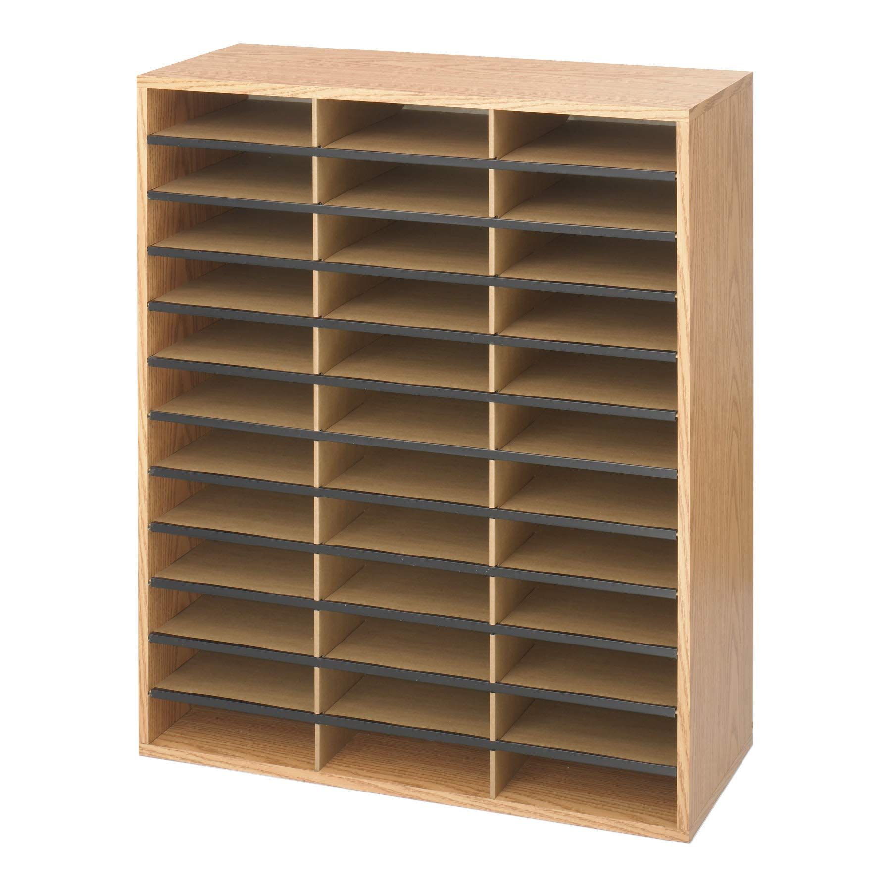 SAFCO Wood Corrugated Literature Organizer, Letter-Size