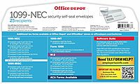 Office Depot® Brand Double-Window Self-Seal Envelopes For Form 1099, 5 5/8" x 9", White, Pack Of 25 Envelopes