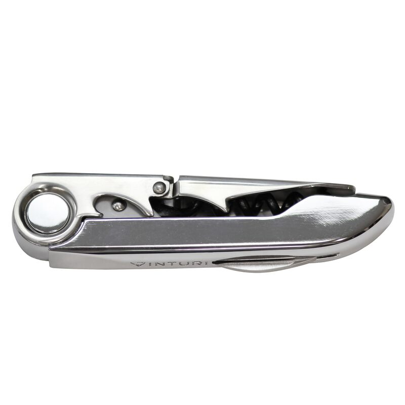 Vinturi All-In-One Waiter's Corkscrew Bottle Opener and Foil Cutter, Silver