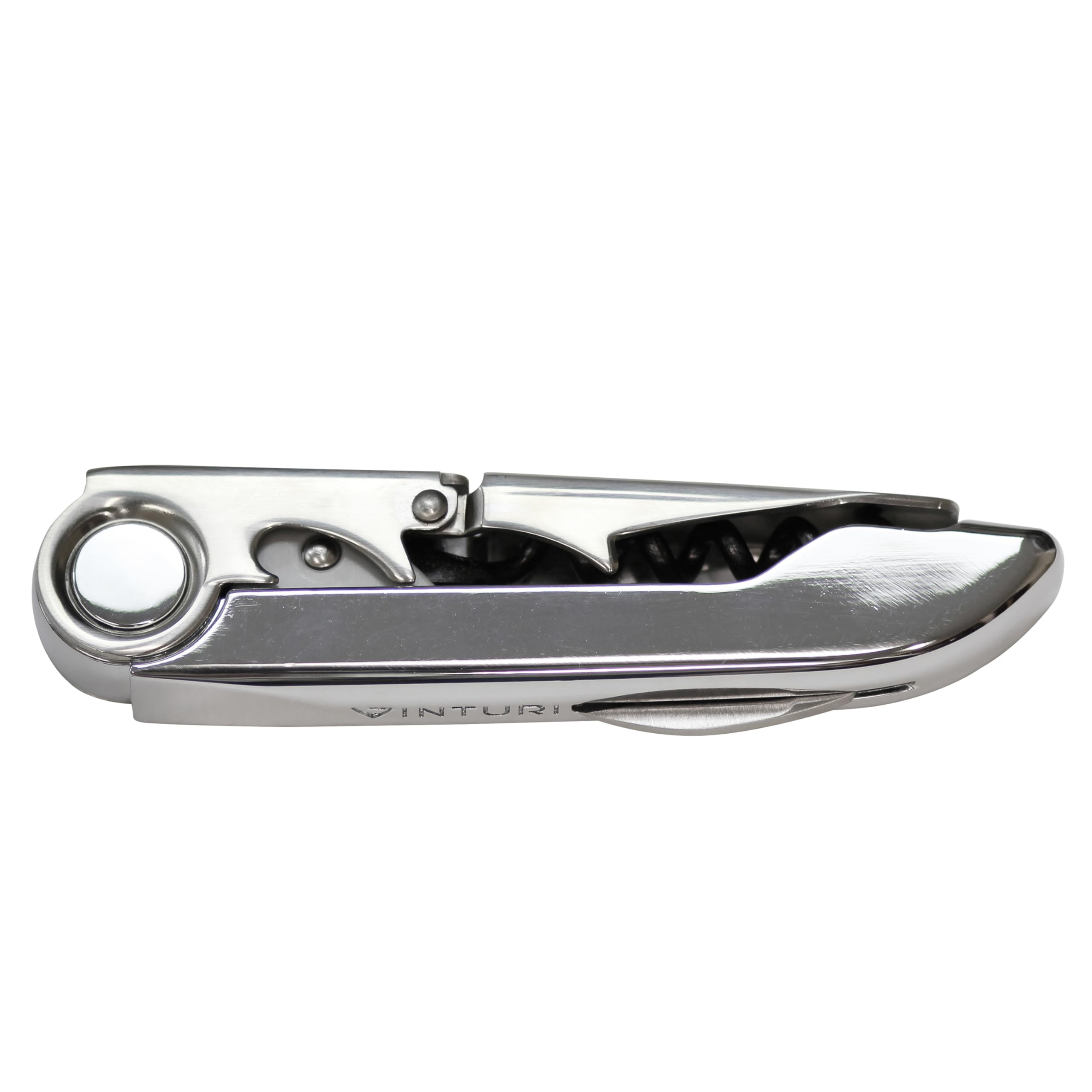 Vinturi All-In-One Waiter's Corkscrew Bottle Opener and Foil Cutter, Silver