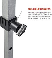 Pop Up Canopy Tent, Heavy Duty, 10' x 10' Area, Peak Height 14', Includes Wheeled Bag, Ergodyne Shax 6000, Lime