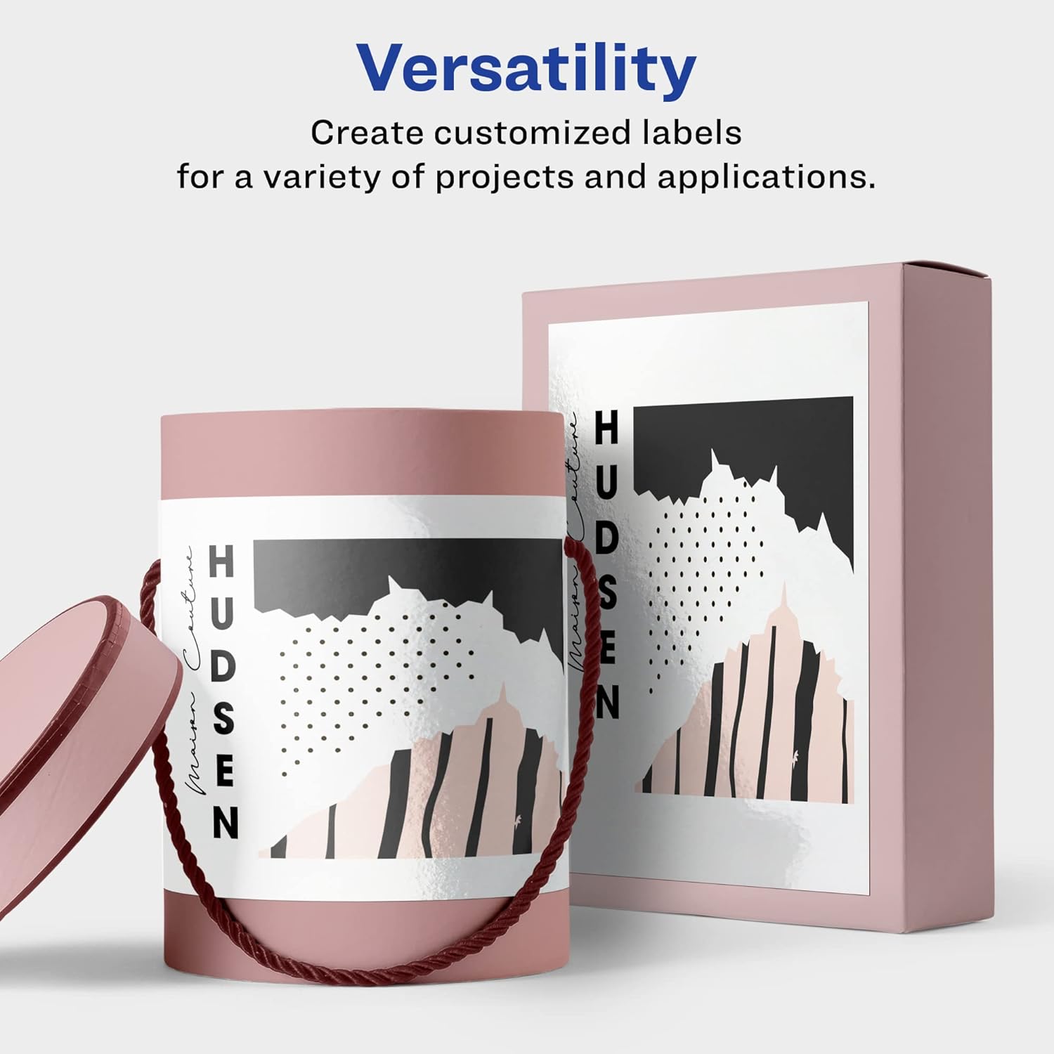 AVERY Glossy White Rectangle Labels, Sure Feed Technology, 10" x 7.5"