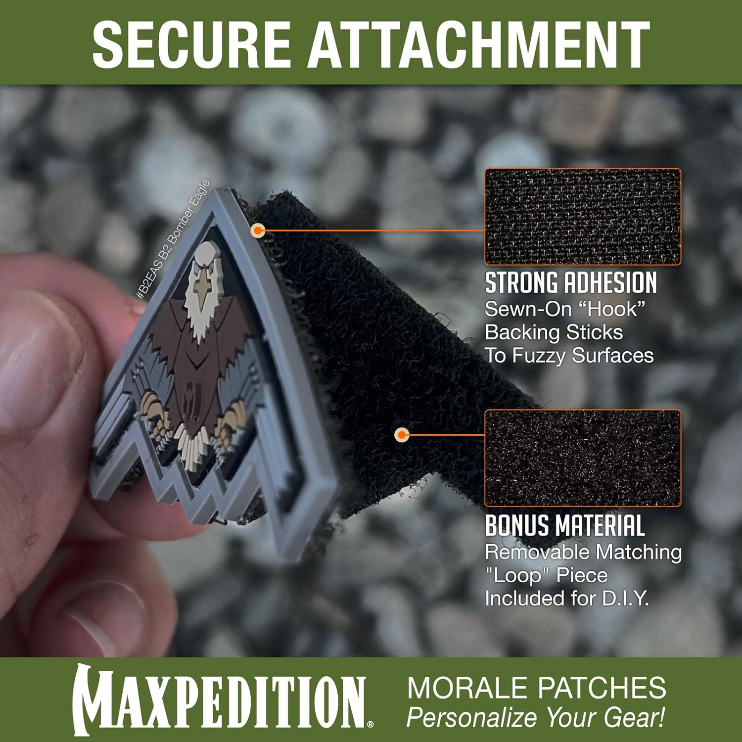 MAXPEDITION 3D PVC Morale Patch (Military/Patriotic)