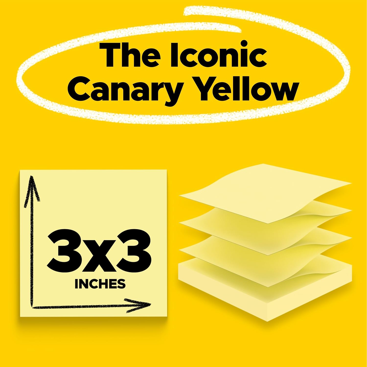 Post-it Super Sticky Pop-up Notes, 3x3 in, 12 Pads, 2X The Sticking Power, Canary Yellow