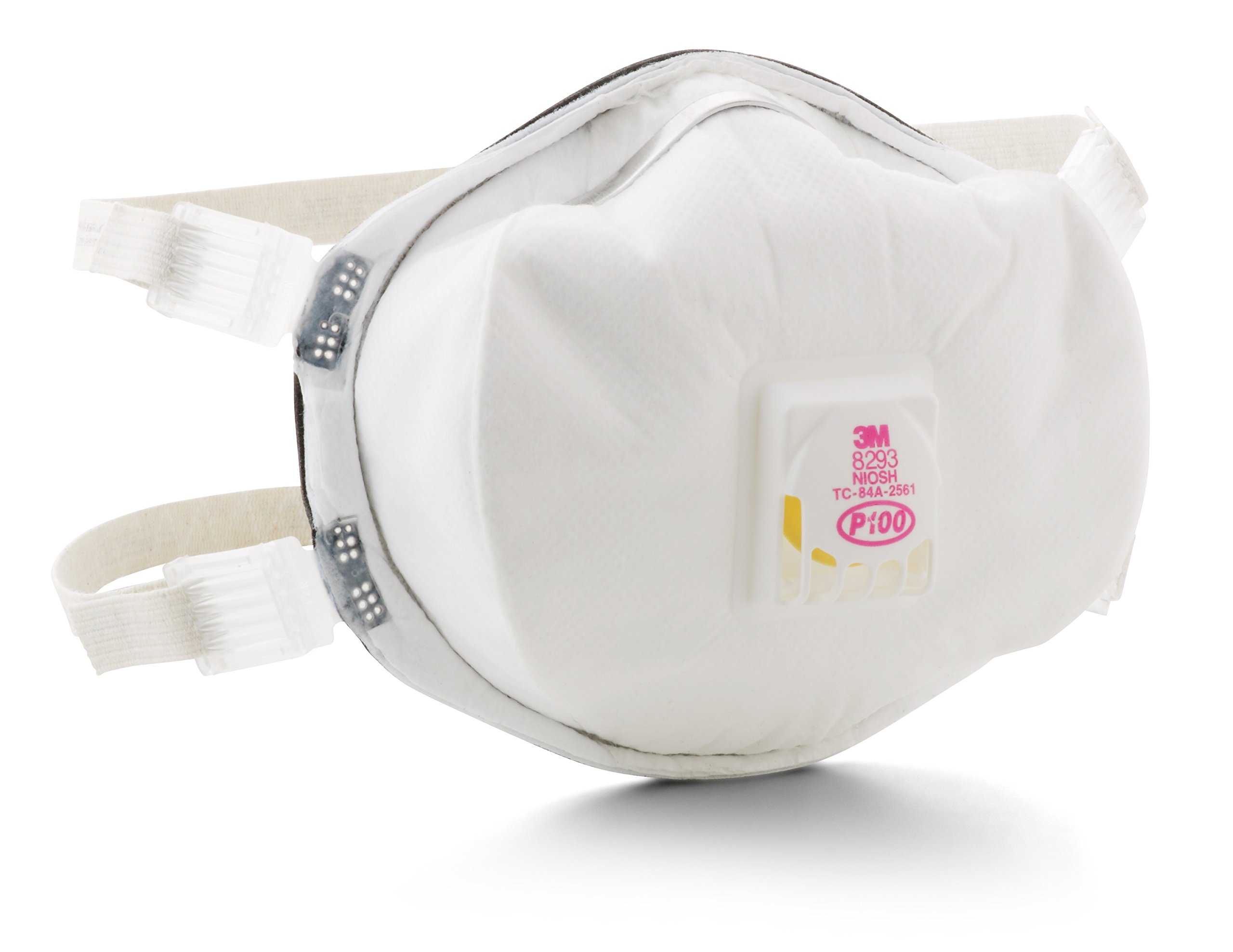 3M Disposable Particulate Cup Respirator 8293 P100 with Cool Flow Exhalation Valve, NIOSH APPROVED