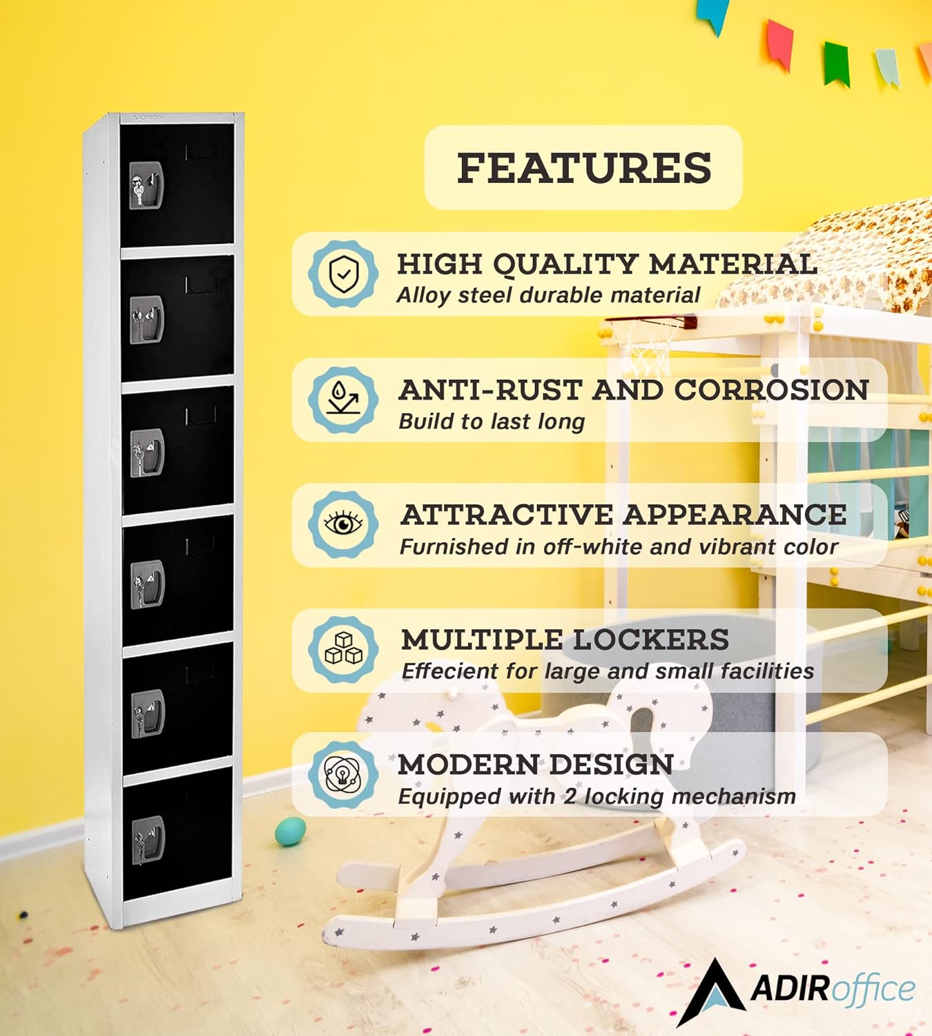 AdirOffice 6-Door Steel Locker