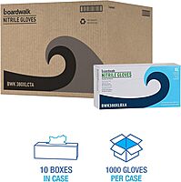 Boardwalk Disposable General-Purpose Powder-Free Nitrile Gloves, X-Large, Blue, 4mil, Box Of 100 Gloves