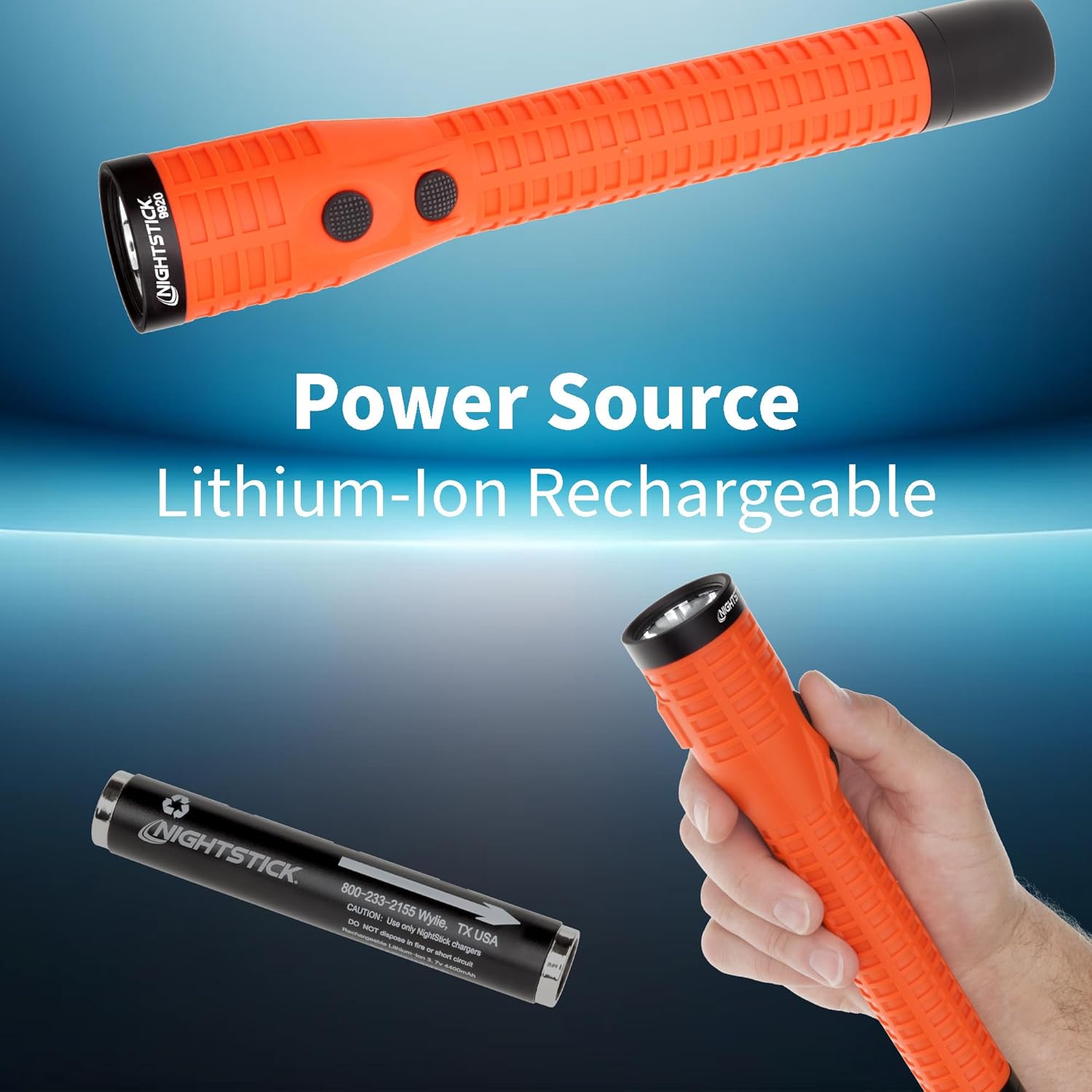 NIGHTSTICK NSR-9920X Polymer Dual-Light Rechargeable Flashlight