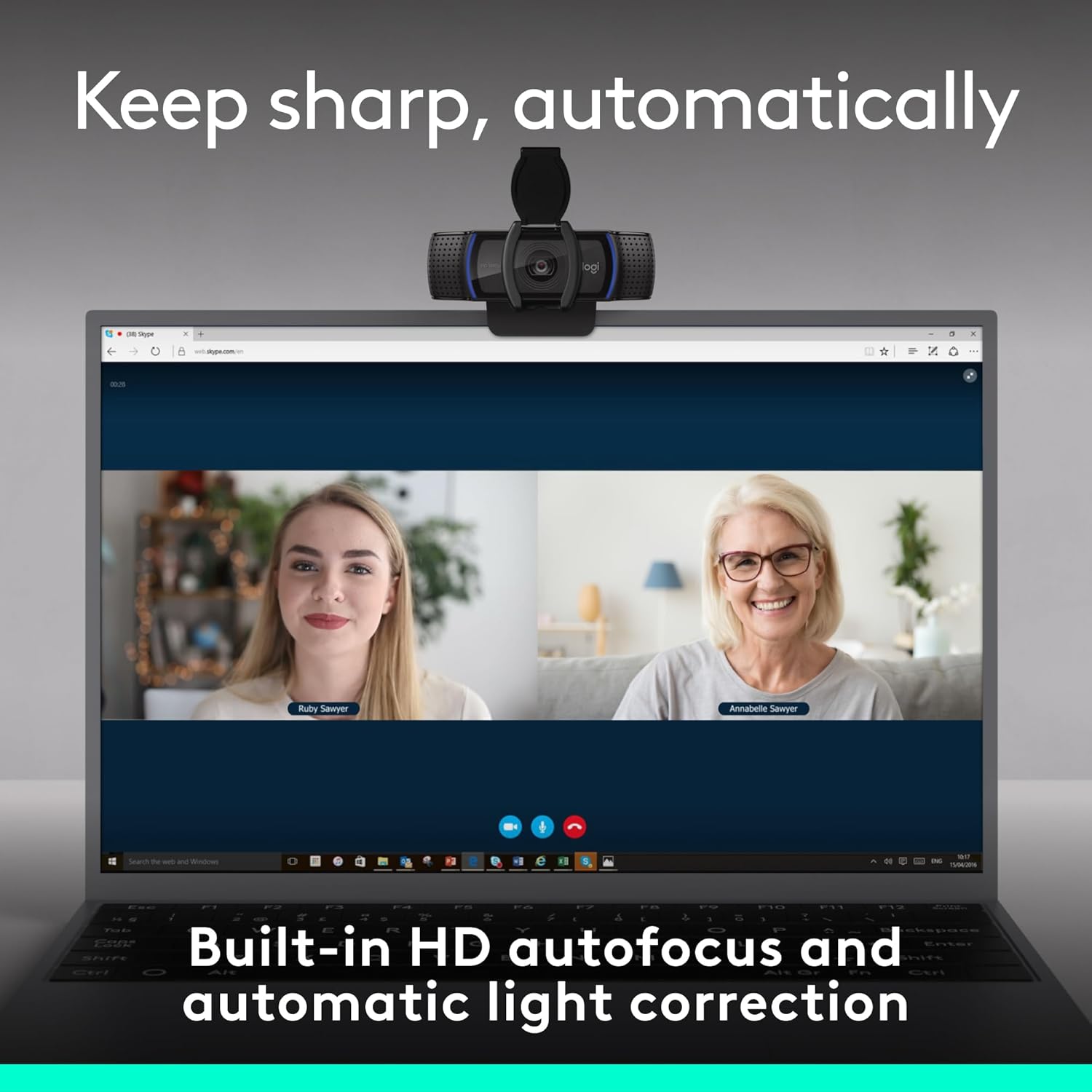 LOGITECH C920e HD 1080p Webcam, TAA Compliant — Certified for Zoom & Microsoft Teams