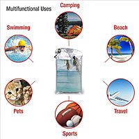 Beach and Palm Tree Printed Microfiber Quick Dry Bath Towel 31.5"X63" - Absorbent, Soft, and Perfect for Travel, Beach