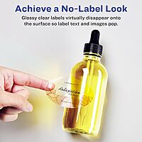 Avery Glossy Clear Oval Labels 1 x 2, Sure Feed Technology, Print-to-The-Edge