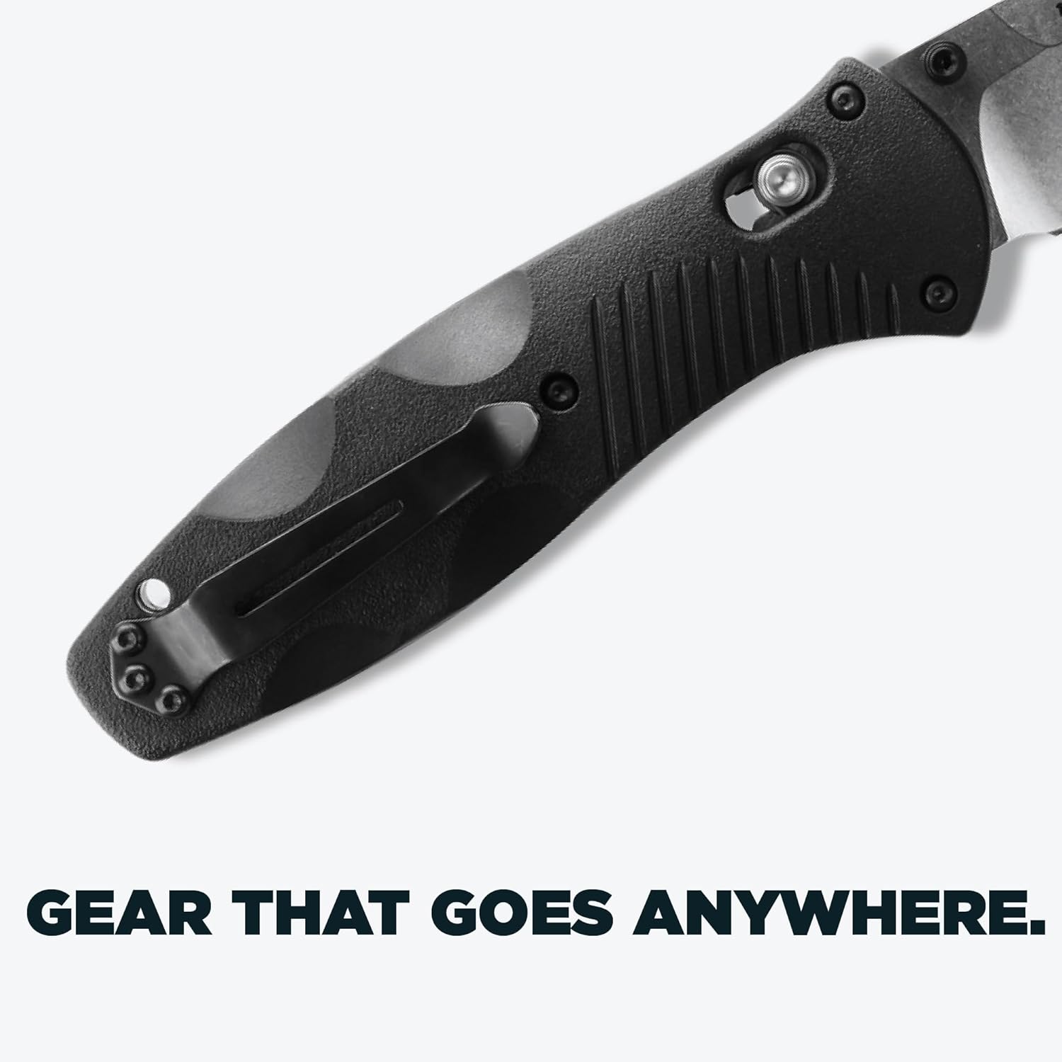 BENCHMADE Barrage EDC Folding Knife - Drop-Point Plain Edge