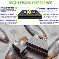 NIGHT FISION Suppressor Height Tritium Night Sight Set for Sig P320/P365