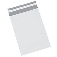Aviditi Poly Mailer Envelopes, 7 1/2" x 10 1/2", White, Self-Seal with Tear Strip, Waterproof and Puncture Resistant
