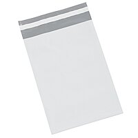 Aviditi Poly Mailer Envelopes, 7 1/2" x 10 1/2", White, Self-Seal with Tear Strip, Waterproof and Puncture Resistant
