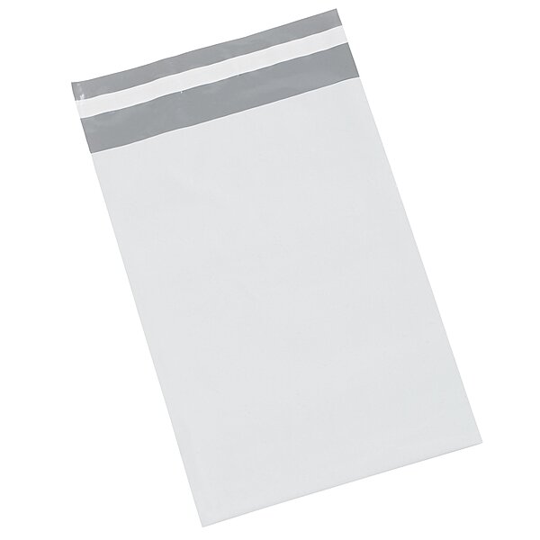 Aviditi Poly Mailer Envelopes, 7 1/2" x 10 1/2", White, Self-Seal with Tear Strip, Waterproof and Puncture Resistant