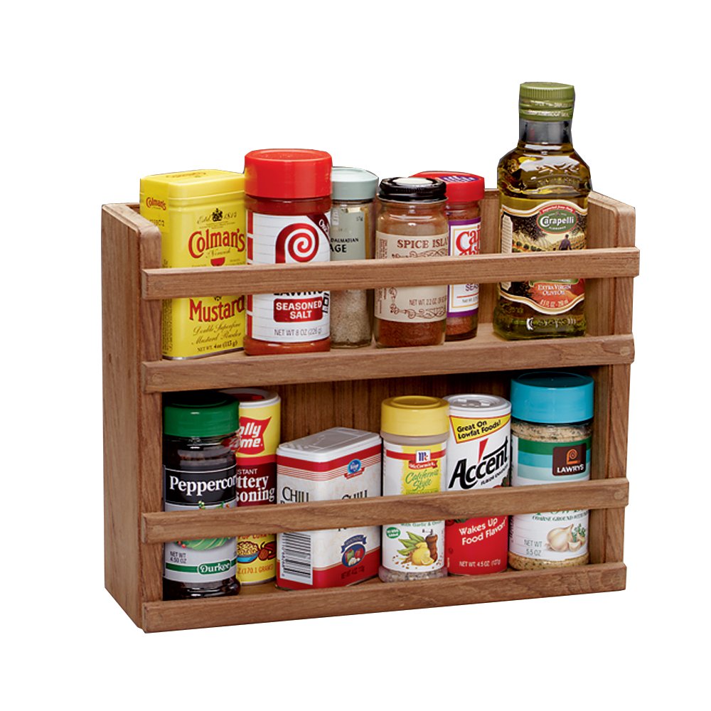 Whitecap 62440 Teak Two-Tier Spice Rack