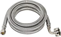 Certified Appliance Accessories Dishwasher Hose with 90 degree FGH Elbow, Water Supply Line, 4 Feet, Premium Braided Stainless Steel with PVC Core