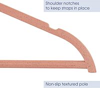 Elama Home 20 Piece Biodegradable Coat Hangers in Pink (ELH-20) (Pack of 2) 20 Piece Set (Pack of 2)