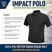 FLYING CROSS Men's Short Sleeve Impact Polo Shirt
